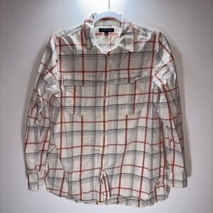 Banana Republic Women's Plaid Shirt Size Medium Coastal Cowgirl Cottagecore M